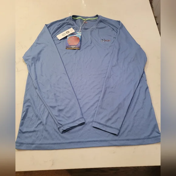 Bass Pro Shops Blue Performance Tee - Picture 1 of 6
